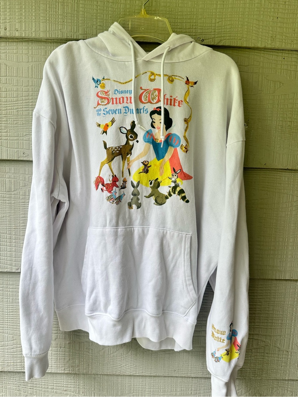 Disney Snow White & the Seven Dwarfs White Pullover Hoodie~XL